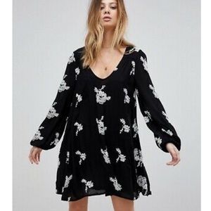 Free People Long Sleeve Mini Dress